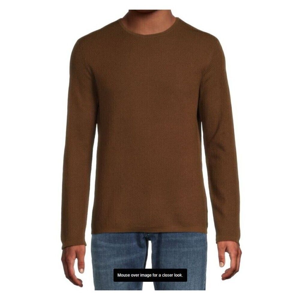 RAG & BONE Sweater Mens Small Brown Pullover Wool Blend Knit BENNET CREW $278